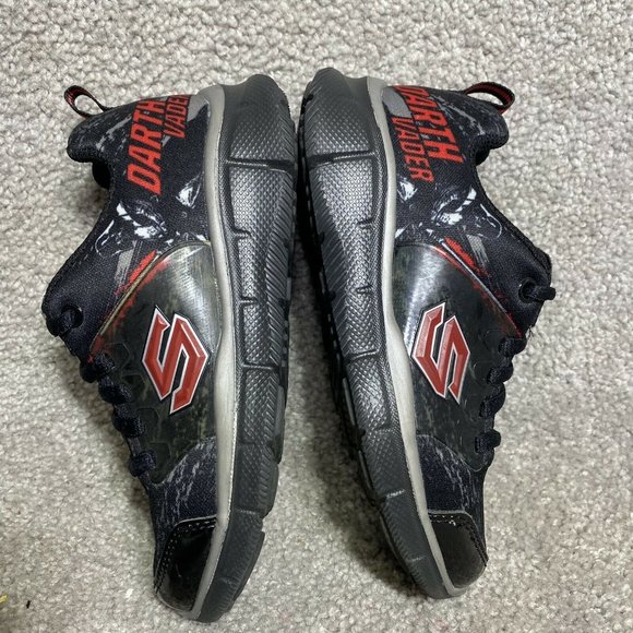 SKECHERS Youth EQUALIZER-MEGASONIC BLACK/RED STAR WARS 97020L Youth Size 12 - Picture 5 of 9